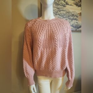 Tahari  Knitted Sweater Spring  PiNk Rose Color Large Size